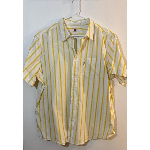 Levi’s Stripe Short Sleeve Button Down‎ (XL) - Picture 1 of 8